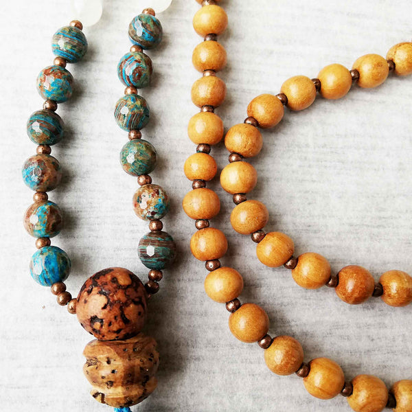 Mala Beads with traditional guru bead